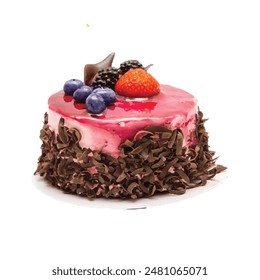 Birthday cake Chocolate cake Chocolate chip cookie Happy Cake, chocolate cake, cream, baked Goods