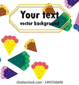 Birthday cake and chocolate cake, cut slice. Vector illustration