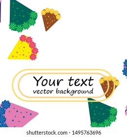 Birthday cake and chocolate cake, cut slice. Vector illustration