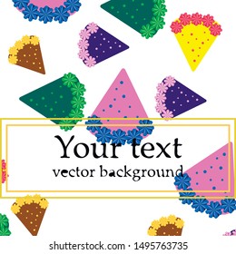 Birthday cake and chocolate cake, cut slice. Vector illustration