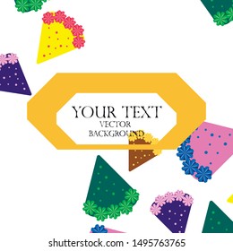 Birthday cake and chocolate cake, cut slice. Vector illustration