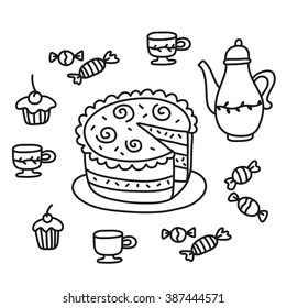 birthday cake coloring page