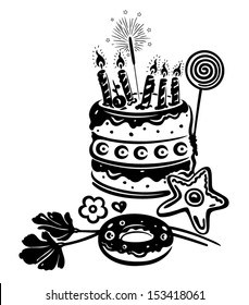 Birthday cake, with decoration