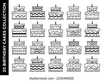 birthday cake decoration element illustration