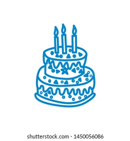 Birthday Cake Design Graphic Template Vector