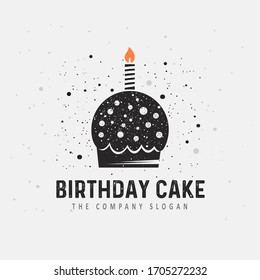 Birthday cake, design template. . Vector illustration