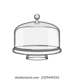 birthday cake dome cartoon. decoration dish, element empty, realistic object birthday cake dome sign. isolated symbol vector illustration