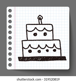 birthday cake doodle drawing