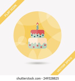 birthday cake flat icon