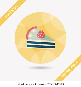 birthday cake flat icon