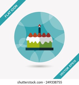 birthday cake flat icon
