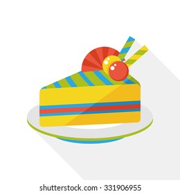 birthday cake flat icon