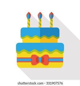 birthday cake flat icon