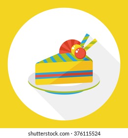 birthday cake flat icon