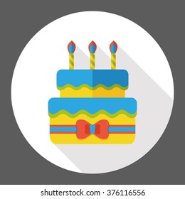 birthday cake flat icon
