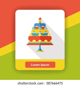 birthday cake flat icon