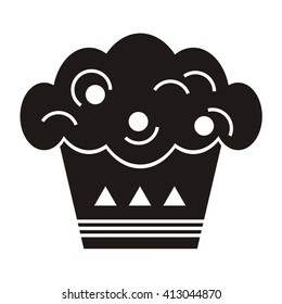 Birthday cake Flat icon Vector 
