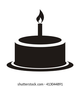 Birthday cake Flat icon Vector 
