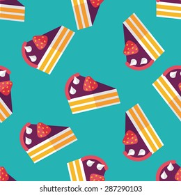 birthday cake flat icon,eps10 seamless pattern background