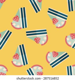 birthday cake flat icon,eps10 seamless pattern background