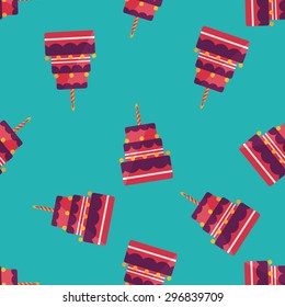 birthday cake flat icon,eps10 seamless pattern background