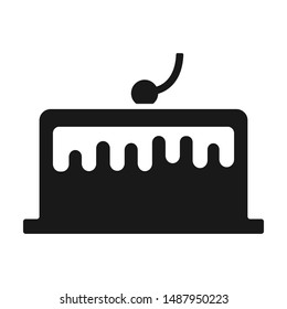 birthday cake flat vector icon