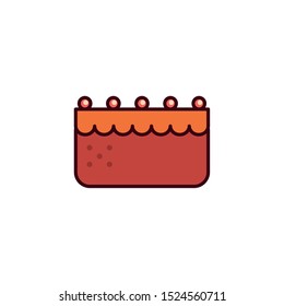 birthday cake flat in white background vector illustration design