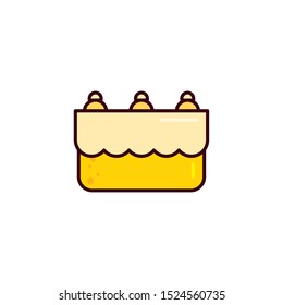birthday cake flat in white background vector illustration design