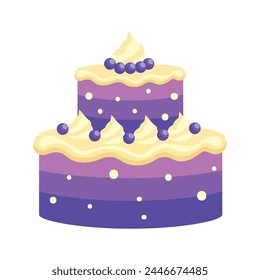 birthday cake food isolated design