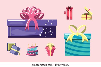 birthday cake gift boxes celebration
