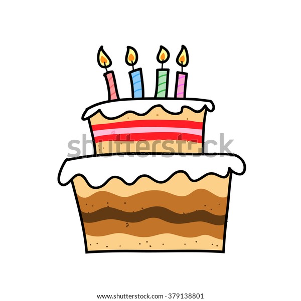 Gateau D Anniversaire Illustration Vectorielle Dessinee A Image Vectorielle De Stock Libre De Droits Gateau D Anniversaire Illustration Vectorielle Dessinee A Image Vectorielle De Stock Libre De Droits