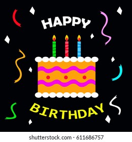 Birthday cake, happy birthday