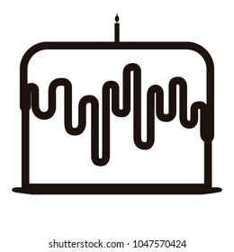 Birthday cake icon