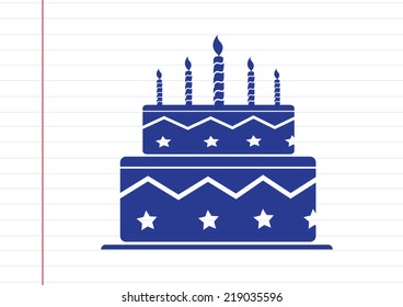Birthday cake icon