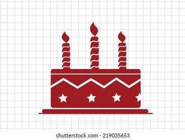 Birthday cake icon