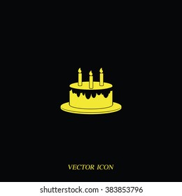 Birthday cake icon.