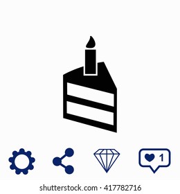 Birthday cake icon.