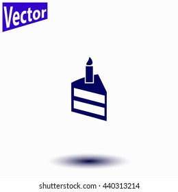 Birthday cake icon.