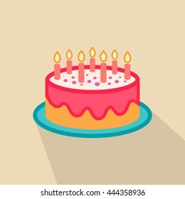 Birthday Cake Icon.