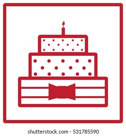 Birthday cake icon