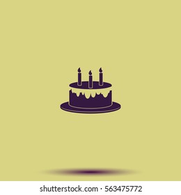 Birthday cake icon.