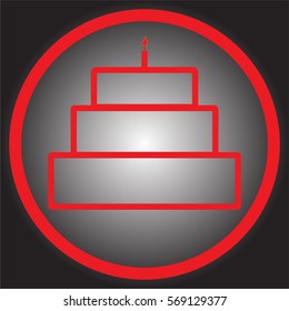 Birthday cake icon