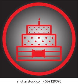 Birthday cake icon