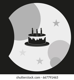 Birthday cake icon.