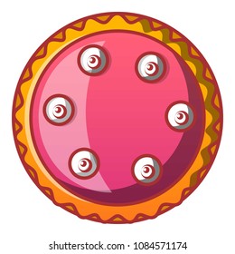 Birthday cake icon. Cartoon of birthday cake vector icon for web design isolated on white background