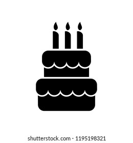 Birthday cake icon design for Bakery shop product menu