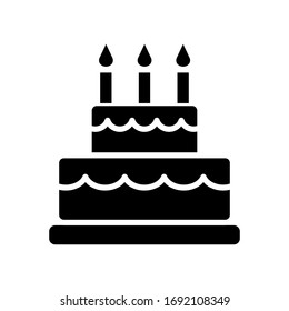 birthday cake icon design, flat style trendy collection