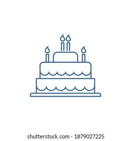 Birthday cake icon design vector template, Party supplies design concept, Icon symbol, Illustration