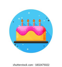 Birthday cake icon design for web, logos, applications and others