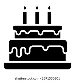 Birthday Cake Icon Element For Design